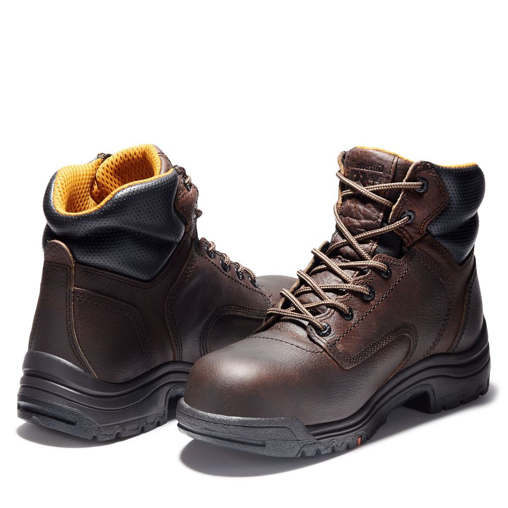 Botas de Trabajo Timberland Hombre Pro® Titan® 6\" Comp Toe Marrones - Chile YOP-972543